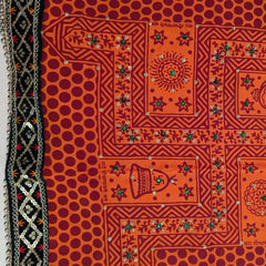 MIJAAT Short Pichoda Stall | Chiffon Fabric | Green Payal Lace Border