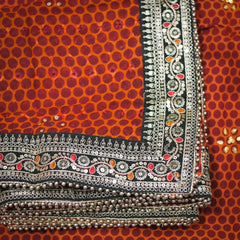 MIJAAT Pahadi Short Pichoda Stall | Georgette Chicken | Dark Green Payal Border