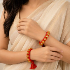 MIJAAT Traditional Gold Finish single layer Pahadi Pooji (Pauji)
