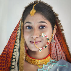 MIJAAT Pahadi Nath | Traditional Kumauni Nose Ring with Chain