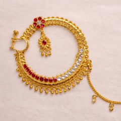 red and white stones nath