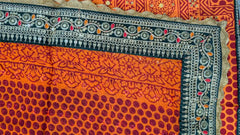 MIJAAT Full Size Pahadi Pichoda | Georgette Chicken Fabric | Green Katdani