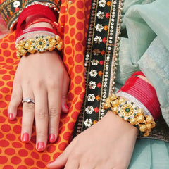 MIJAAT Bridal Green Colour Poji