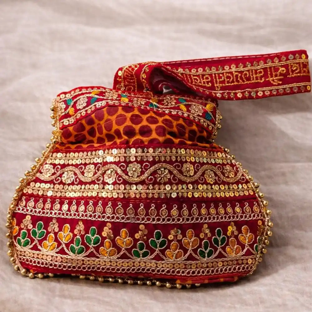 red colour bag