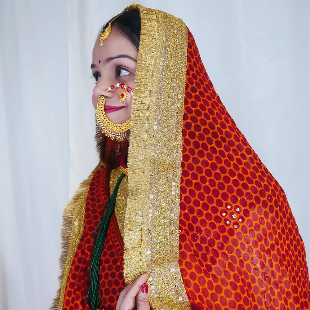 golden pichora dupatta