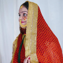 golden pichora dupatta