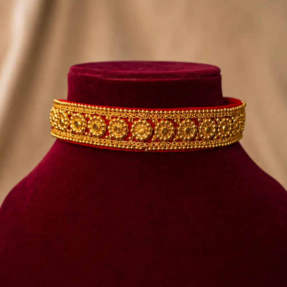 Pahadi Traditional Guloband Red Base