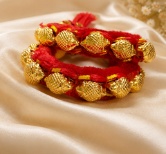 MIJAAT Traditional Gold Finish single layer Pahadi Pooji (Pauji)