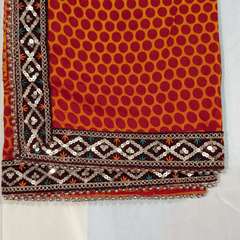 MIJAAT Short Pichoda Stall | Riyon Fabric | Maroon Payal Lace Border