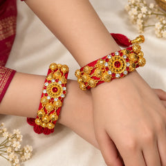MIJAAT Bridal Red Colour Pauchi